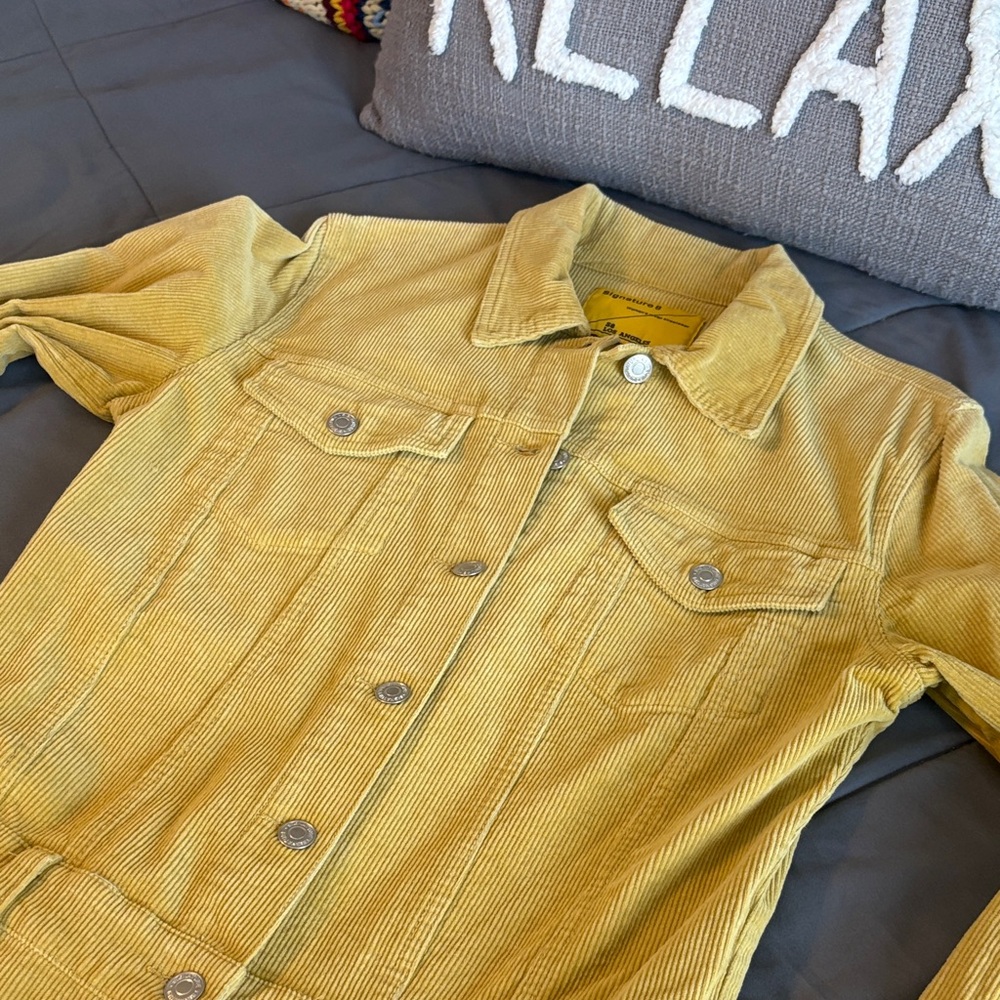 Signature8 Los Angeles Bumblebee Corduroy Yellow Jumpsuit New S Mustard Utility - Picture 7 of 8